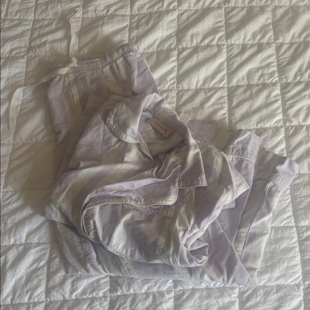 Lavender Striped Women's Pajama Set